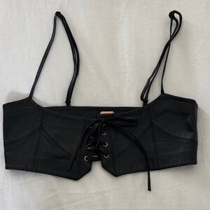 Free People Hastings leather corset belt